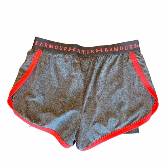 Under Armour 2 in 1 Shorts Women’s XS Heat Gear Running Compression Gray - Picture 4 of 6